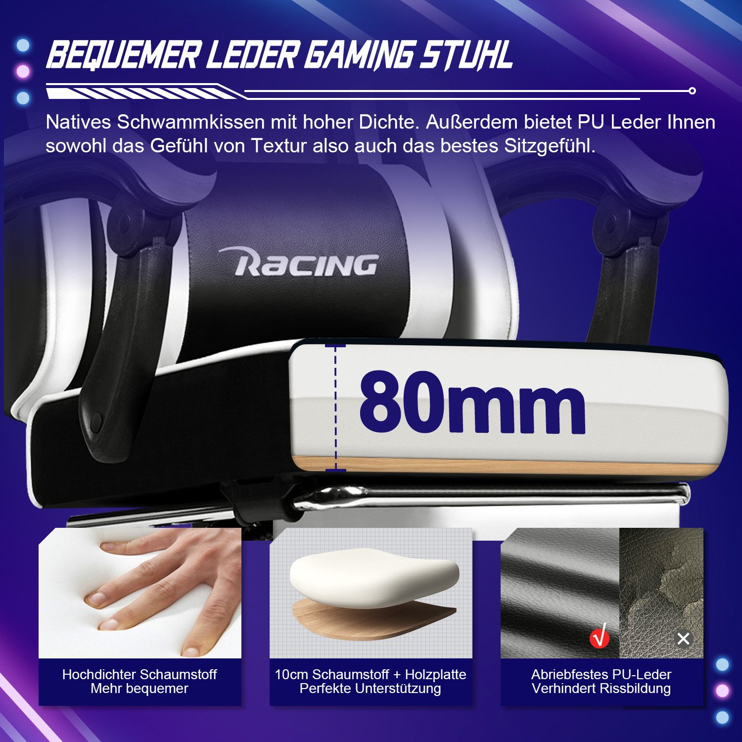 Gaming Stuhl, Bürostuhl Ergonomisch, Gaming Chair 7 yizi 139