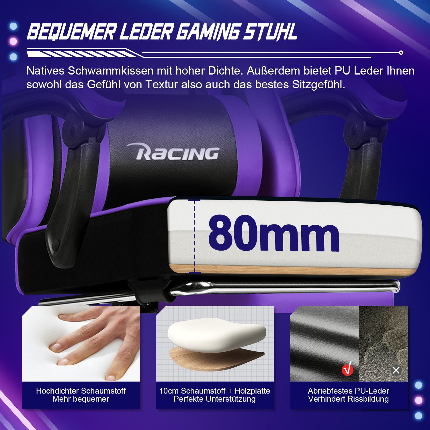 Gaming Stuhl, Bürostuhl Ergonomisch, Gaming Chair 7 yizi 151