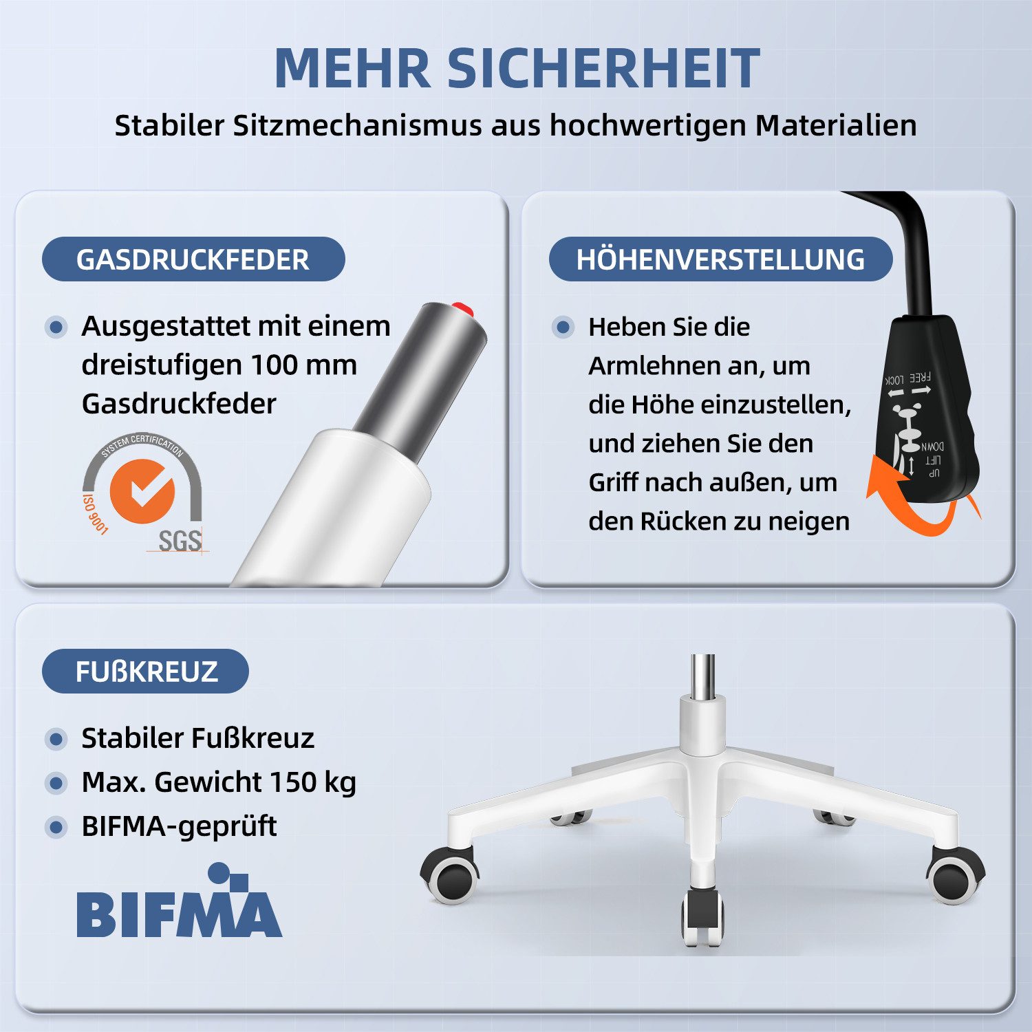 Bürostuhl Bürostuhl Ergonomischer Schreibtischstuhl mit Verstellbaren Armlehnen 8 yizi 40