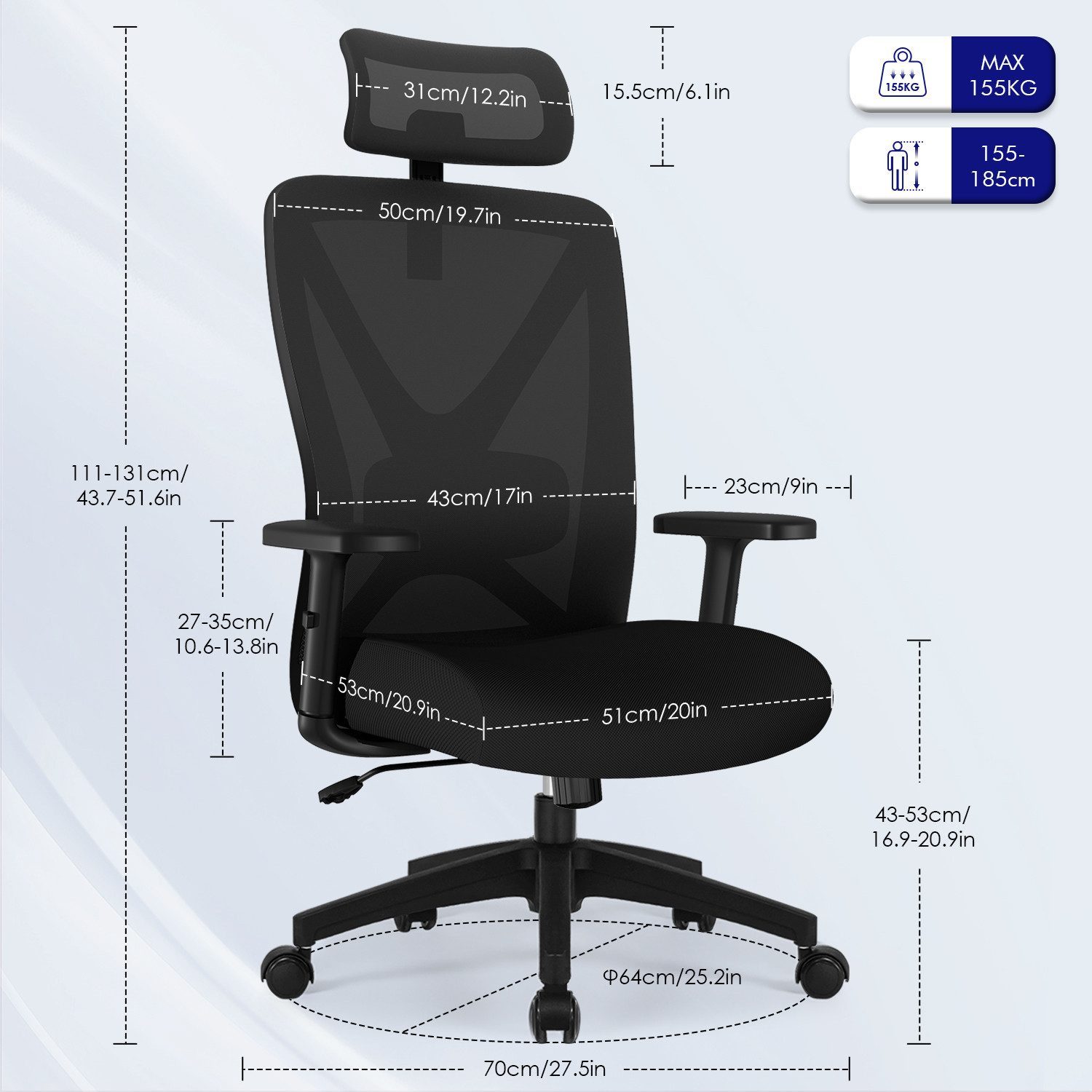 Bürostuhl Bürostuhl, Chefsessel, Ergonomischer Schreibtischstuhl, Computerstuhl 6 yizi 6
