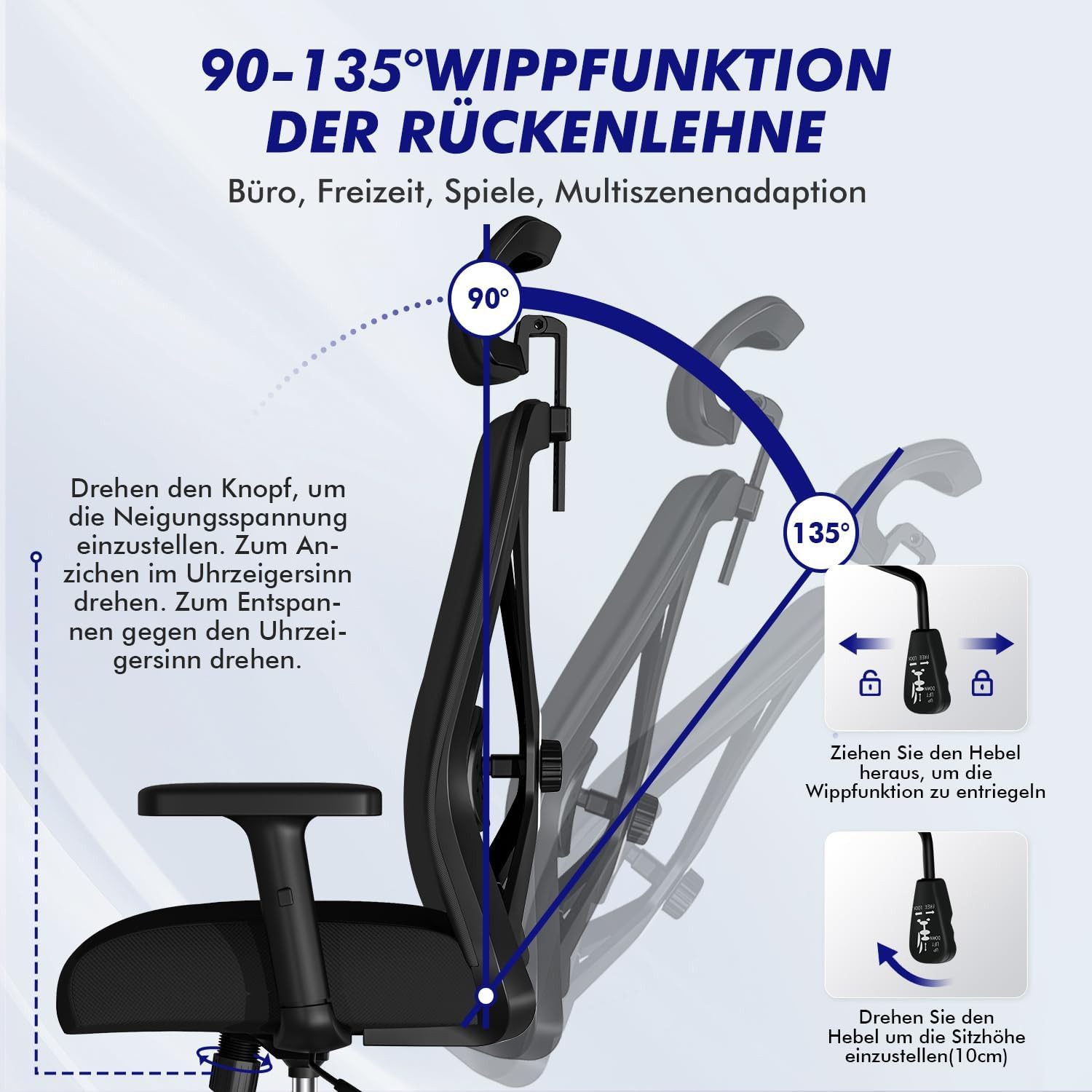 Bürostuhl Bürostuhl, Chefsessel, Ergonomischer Schreibtischstuhl, Computerstuhl 7 yizi 7