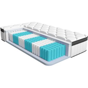 Taschenfederkernmatratze Matratze 90x200 cm Härtegrad H3, ergonomische 7 Zonen Matratze