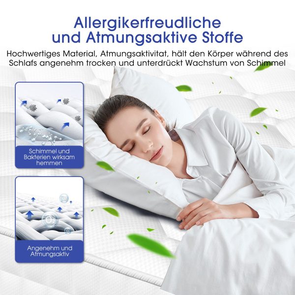 Taschenfederkernmatratze Matratze, 7-Zonen Federkernmatratze Matratzen mit Spannbettlaken, 90 cm x 200 cm x 22 cm – Bild 2