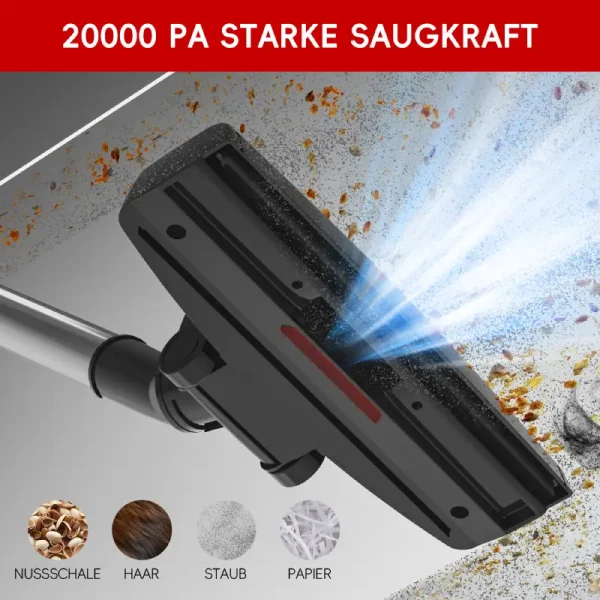 AZA09 - Akku-Hand-und Stielstaubsauger Kabelstaubsauger 26000PA, 2 Austauschbare HEPA-Filters – Bild 3