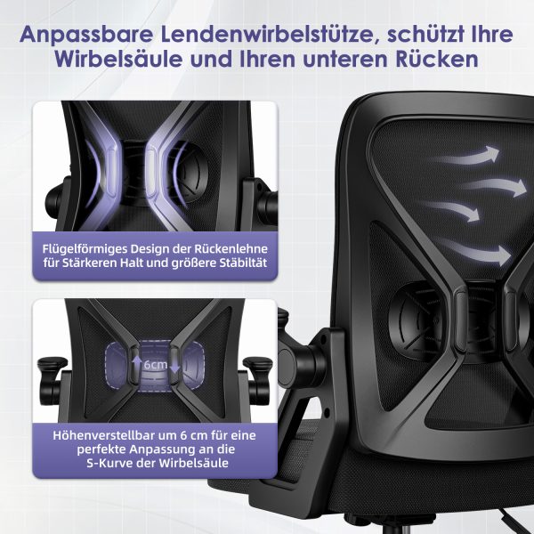 HR230 - Bürostuhl Bürostuhl,Chefsessel aus Mesh,Ergonomischer Schreibtischstuhl – Bild 3