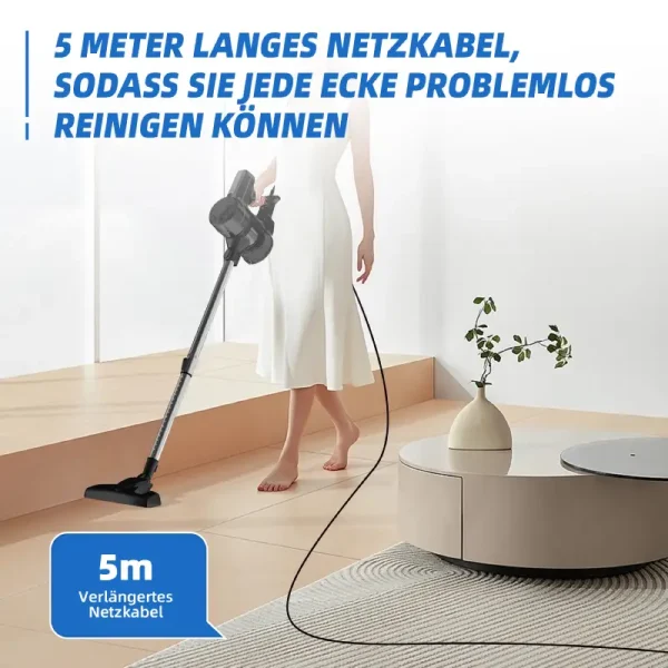 AZA13 - Stielstaubsauger Stielstaubsauger mit Kabel, 6 in 1 Handstaubsauger,5m mit kabel – Bild 3