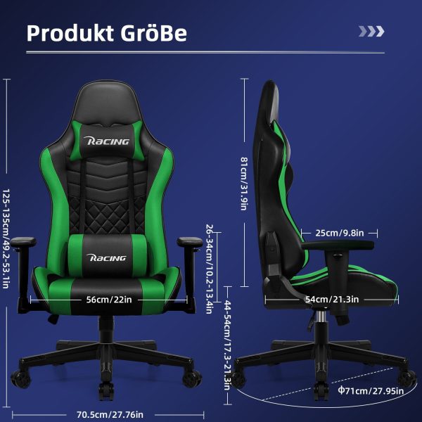 Gaming-Stuhl Gaming Stuhl Ergonomisch Gaming Chair Bürostuhl – Bild 2