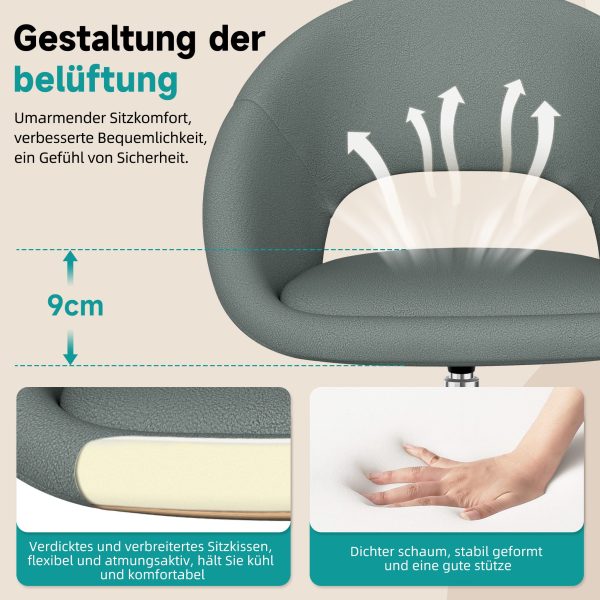 Bürostuhl Homeoffice Stuhl,Schminkstuhl mit Armlehnen,Drehstuhl – Bild 3