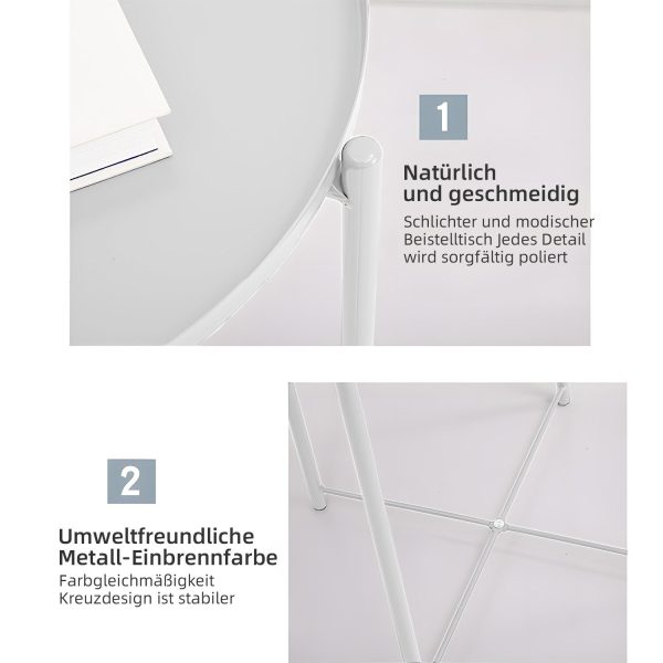 Beistelltisch Couchtisch Sofatisch rund, modern 44x52 CM – Bild 2