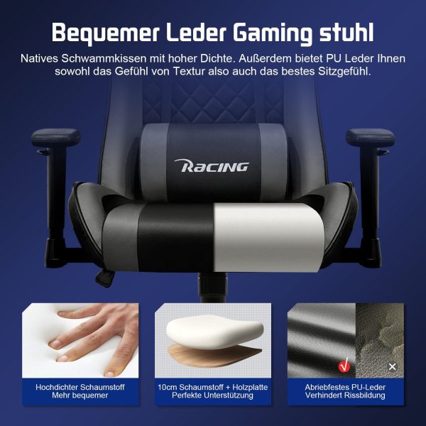 Gaming-Stuhl Gaming Stuhl Ergonomisch Gaming Chair Bürostuhl – Bild 4