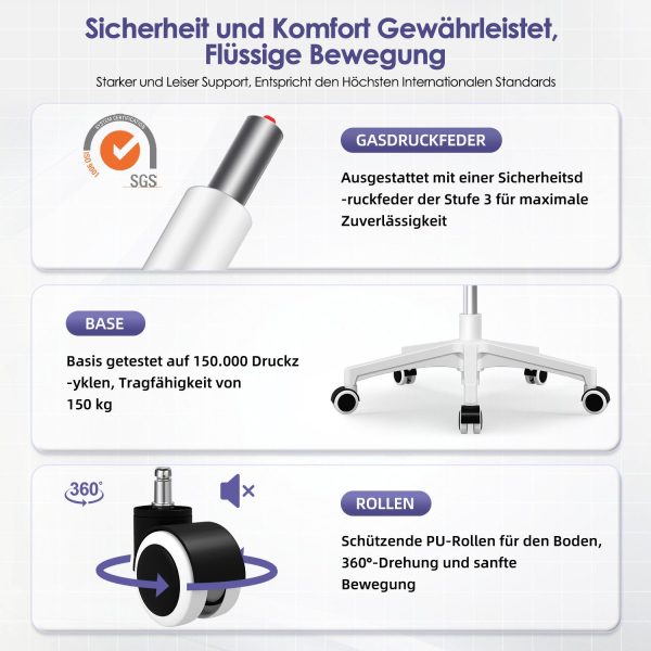 Bürostuhl,Chefsessel aus Mesh,Ergonomischer Schreibtischstuhl – Bild 4