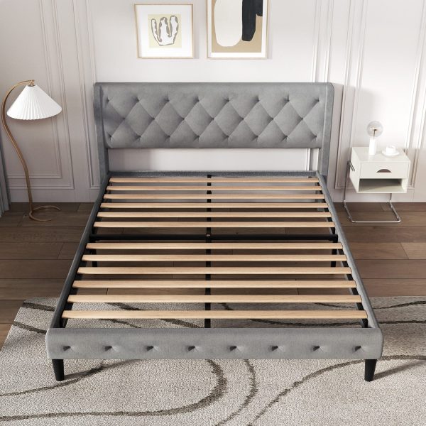 Polsterbett Polsterbett Bett 140x200 mit Lattenrost – Bild 4