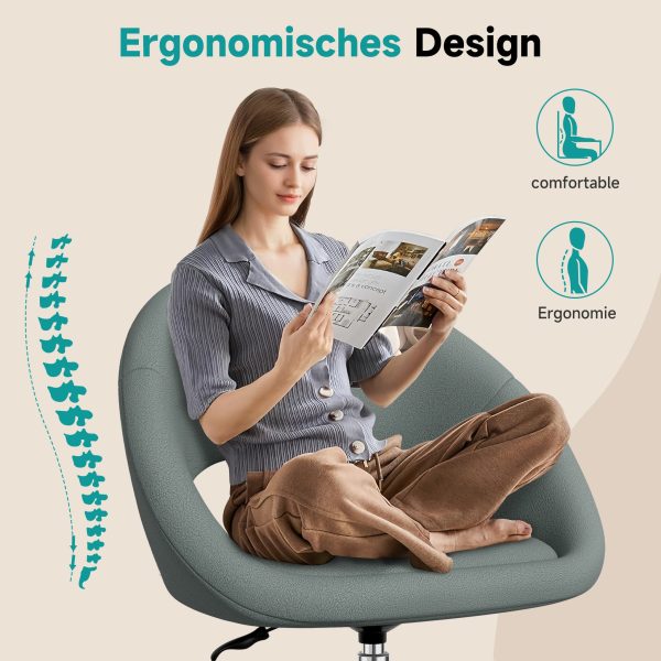 Bürostuhl Homeoffice Stuhl,Schminkstuhl mit Armlehnen,Drehstuhl – Bild 4